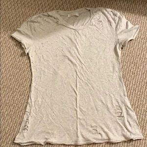 Distressed gray tee shirt